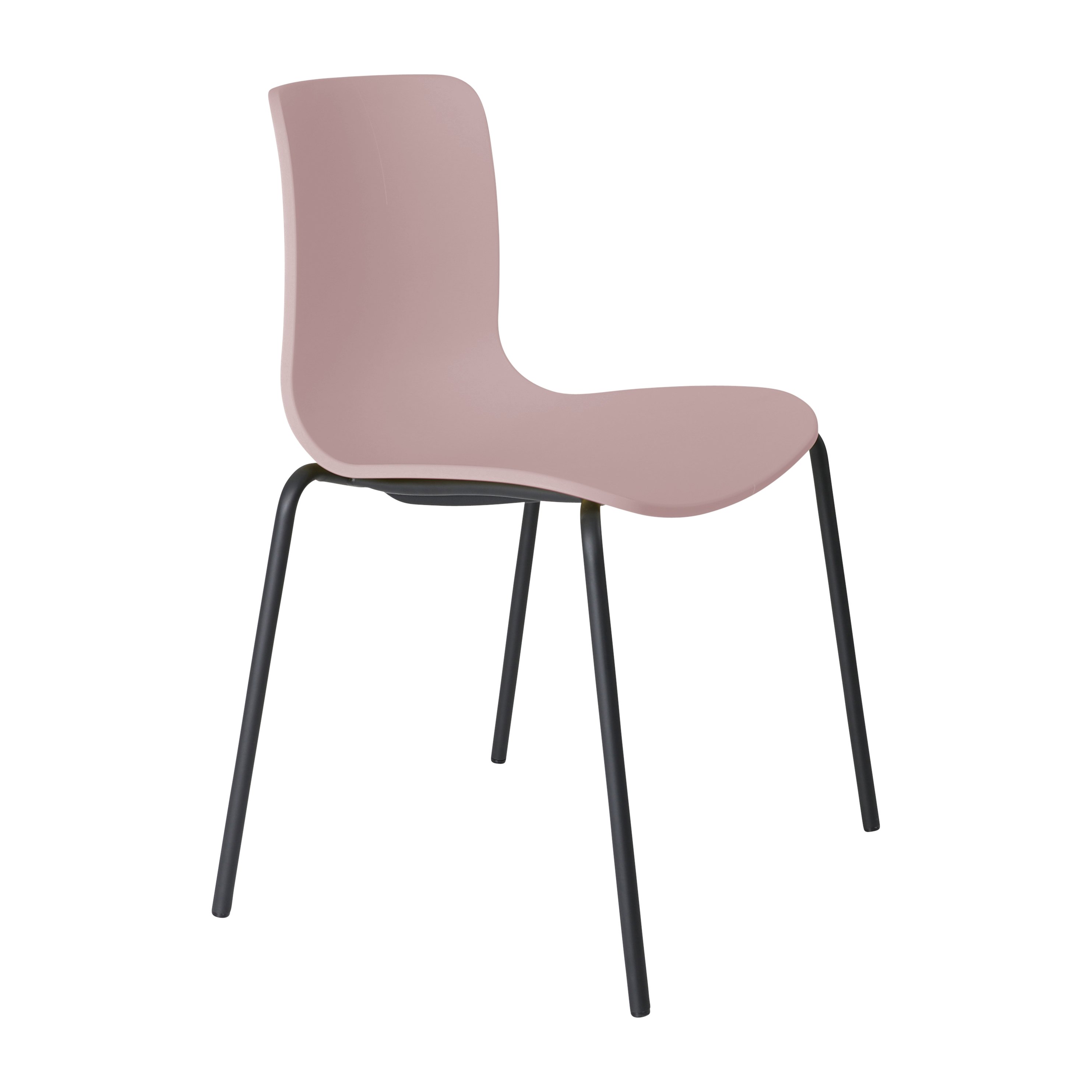 Acti Chair (Rose / 4-leg Black Powdercoat)